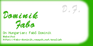 dominik fabo business card